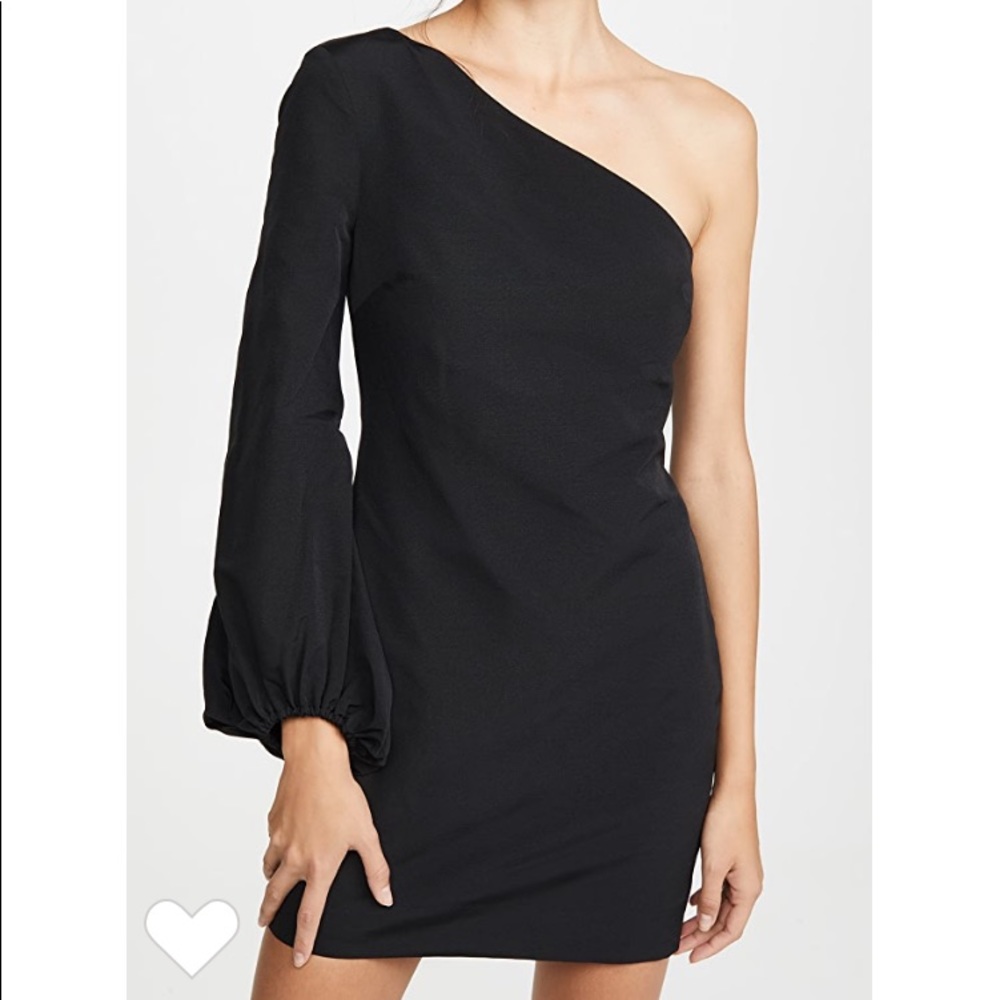 NWT Staud Paula One Shoulder black dress